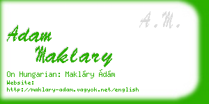 adam maklary business card
